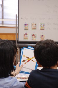 愛知聖ルカセンター（尾張旭）のこども英会話　小学校高学年クラスの様子