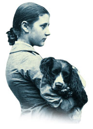 Beatrix Potter, aged 15, with Spot