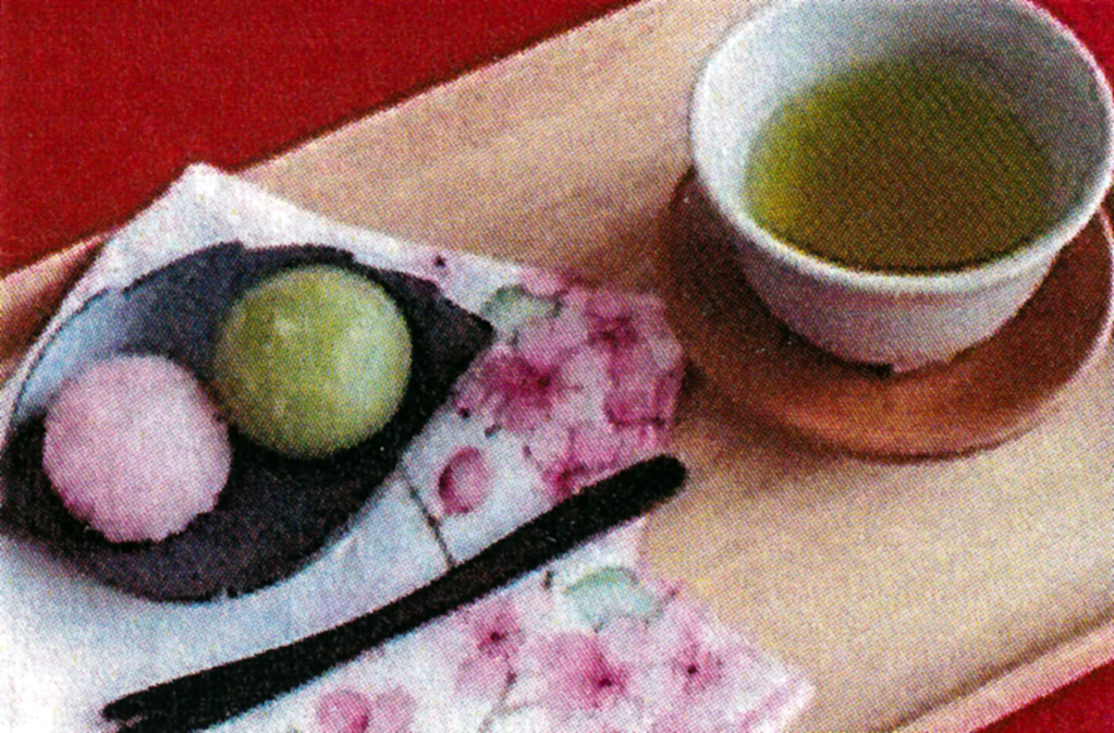 お茶とお団子の写真