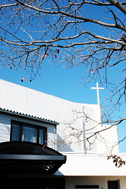 church in early winter