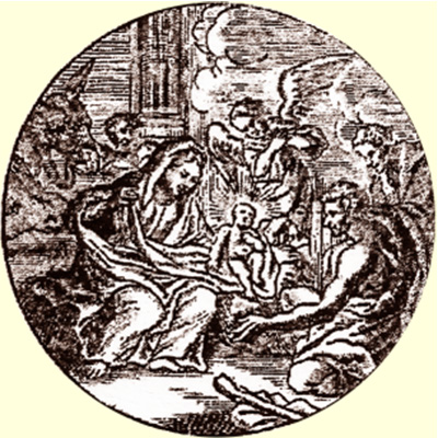 ロザリオの祈り銅版画 喜びの神秘　3. キリスト降誕の 神秘
