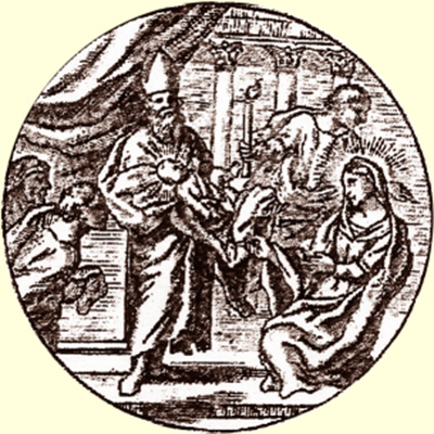 ロザリオの祈り銅版画 喜びの神秘　4. イエスの拝謁の 神秘