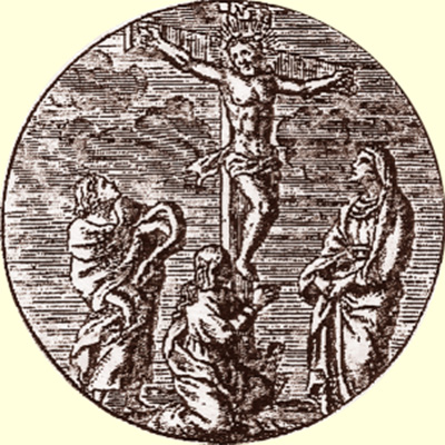 ロザリオの祈り銅版画 苦しみの神秘　10. 磔刑の 神秘