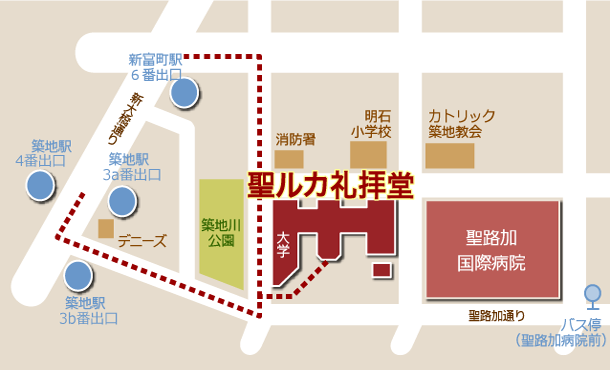 聖ルカ礼拝堂　map